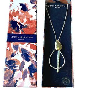 Lucky Brand Silver and Gold Pendant Necklace